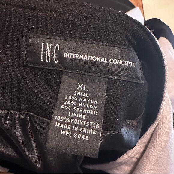 INC Asymmetrical Moto Jacket Black & White Color Block - Picture 7 of 7